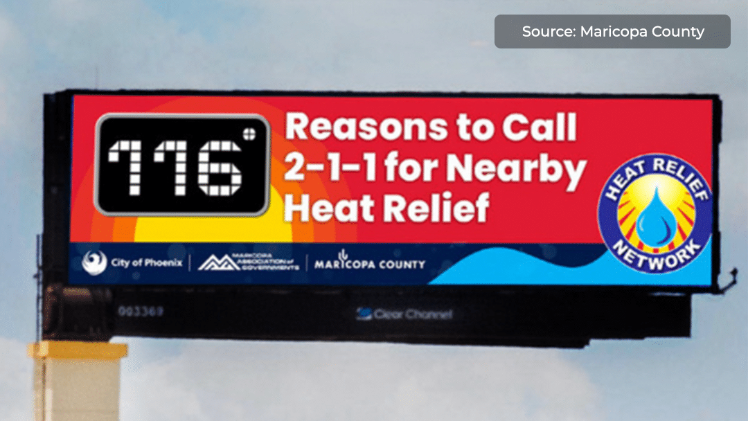Maricopa County and Clear Channel Outdoor Launch Regional Heat Relief Billboard Campaign